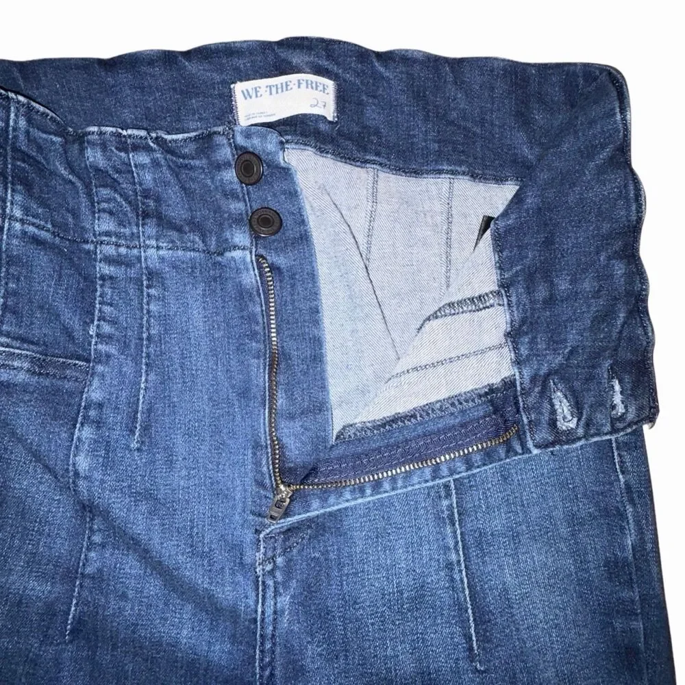We The Free Jayde High Rise Flare Leg Jeans Size 27 Boho Medium Wash Free People
